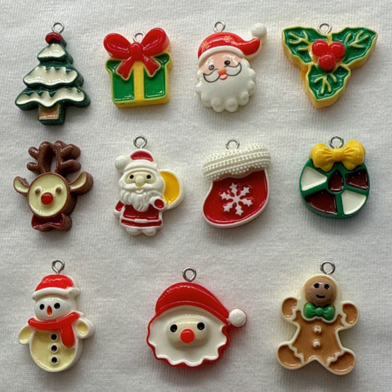 10pcs Christmas Cartoon Series - Jewelry Making Accessories 评论和价格