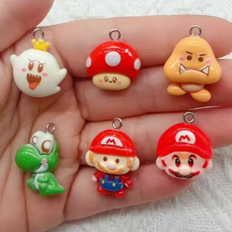 10pcs resin cartoon pendant, D - Jewelry Making Accessories 评论和价格
