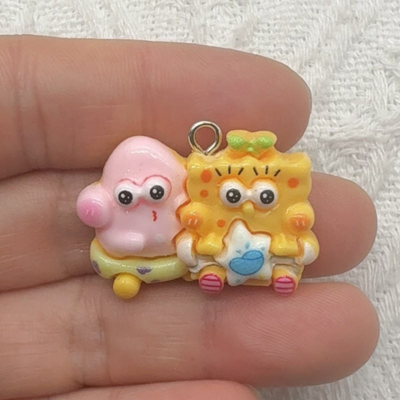 10pcs cartoon resin pendant, D - Jewelry Making Accessories 评论和价格