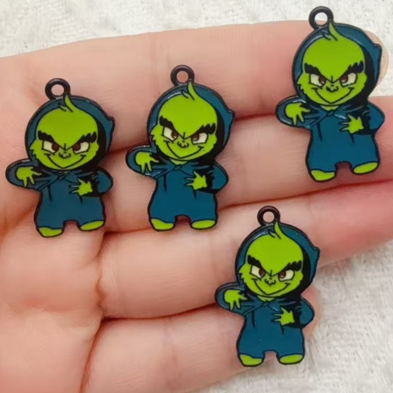10pcs alloy drip oil cartoon C - Jewelry Making Accessories 评论和价格