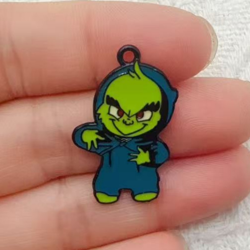 10pcs alloy drip oil cartoon C - Jewelry Making Accessories 评论和价格