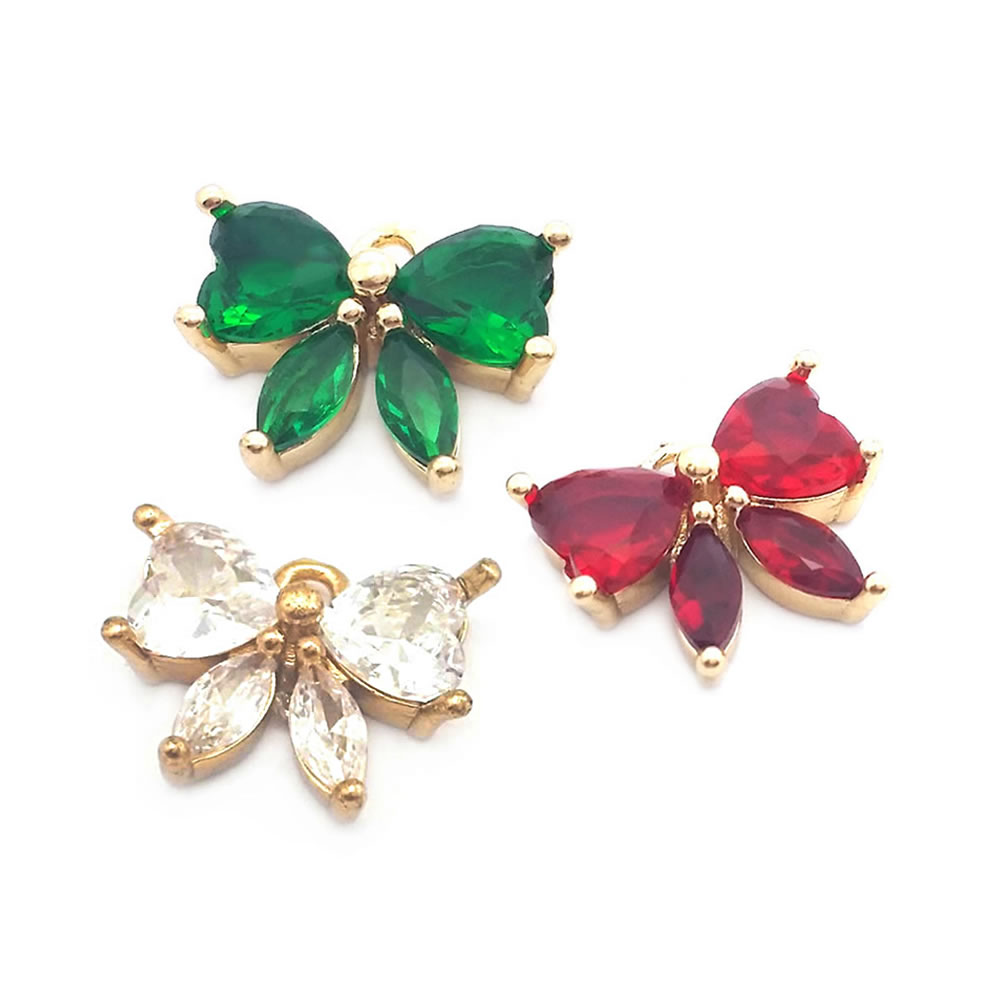 18K Gold Color Brass Zircon Bo - Jewelry Making Knots 评论和价格