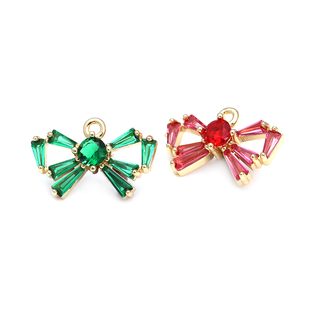 18K Gold Color Brass Zircon Bo - Jewelry Making Knots 评论和价格