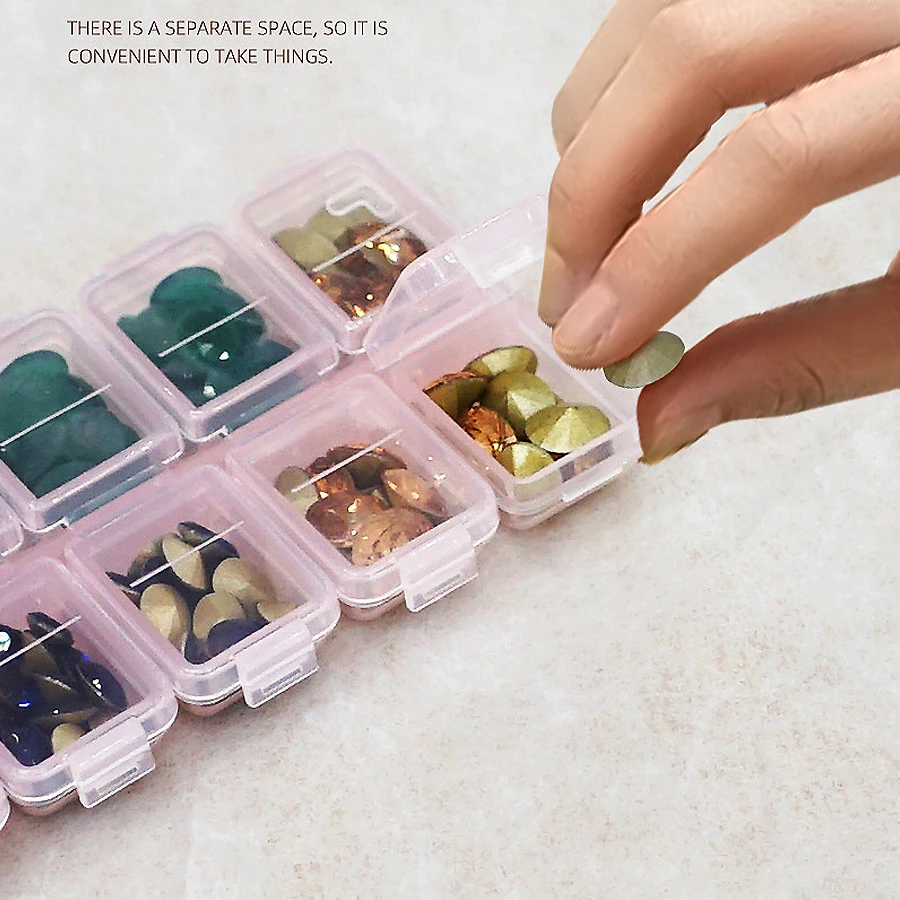 12 Compartments Plastic Rhines - Jewelry Making Workshops 评论和价格