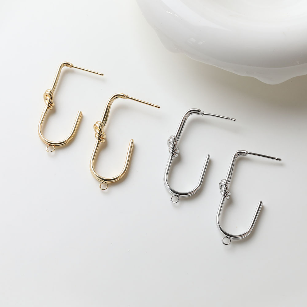 2PCS Dainty U-shaped Knotted E - Jewelry Making Knots 评论和价格