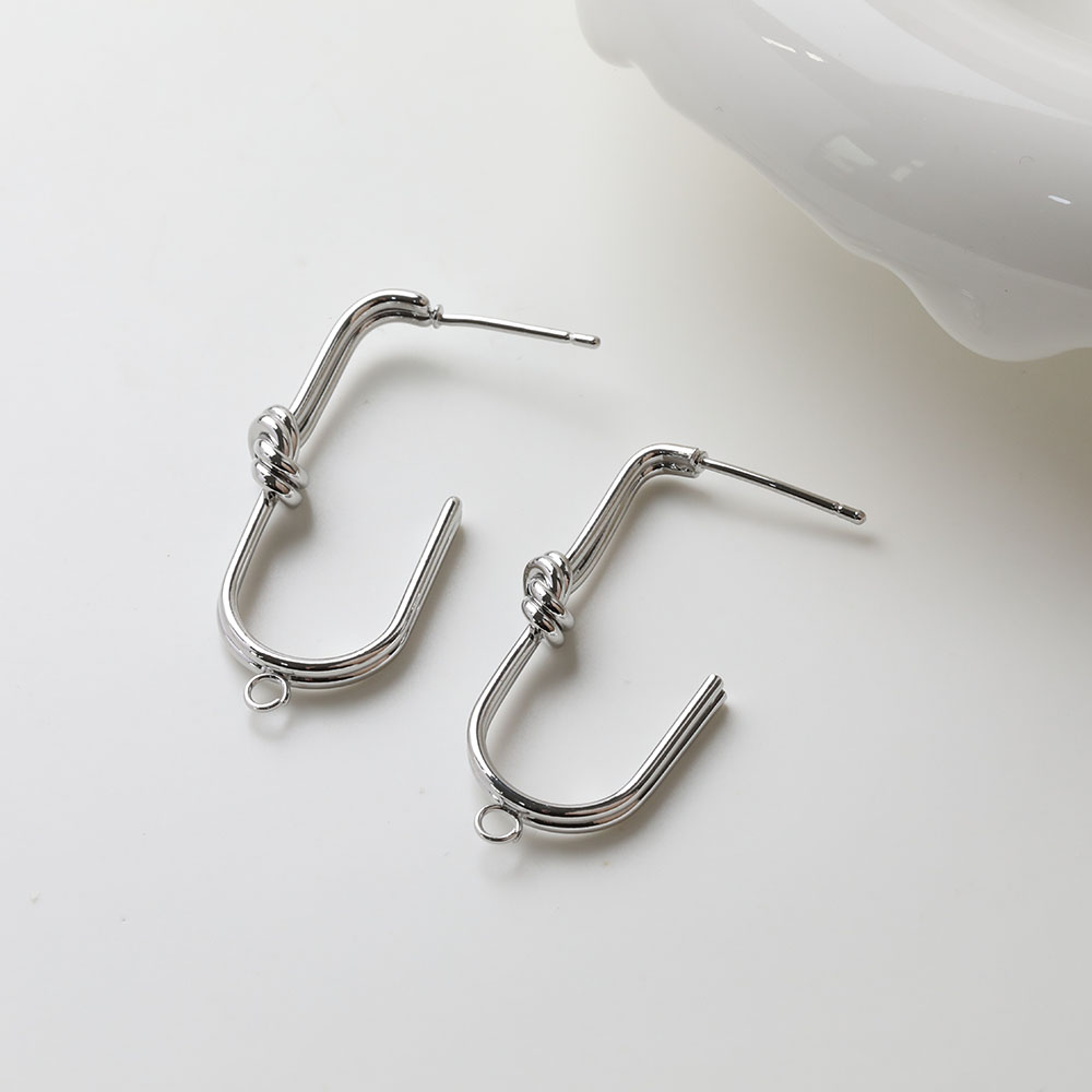 2PCS Dainty U-shaped Knotted E - Jewelry Making Knots 评论和价格