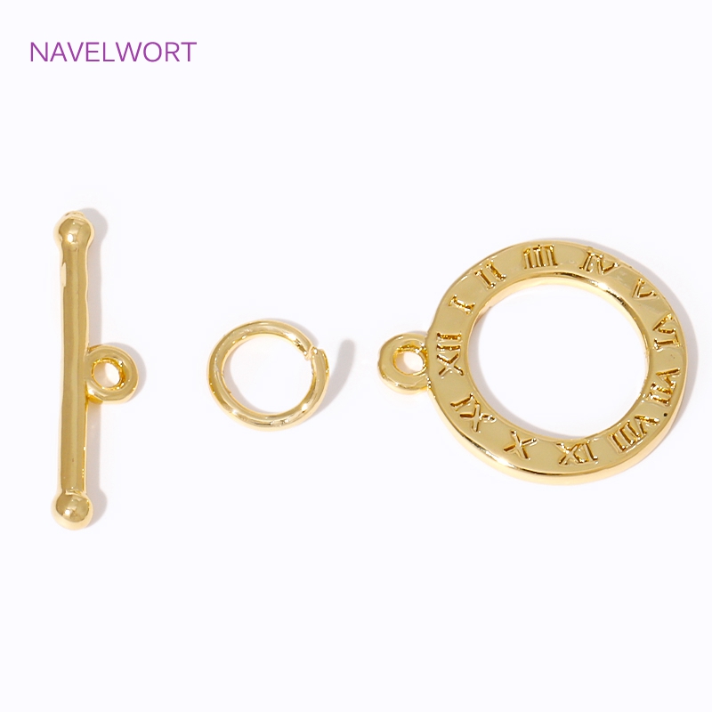 18K Gold Plated Round OT Clasp - Toggle Clasp Gold 评论和价格