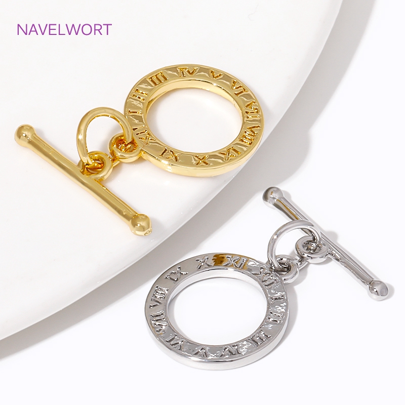 18K Gold Plated Round OT Clasp - Toggle Clasp Gold 评论和价格